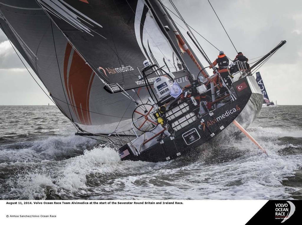 Team Alvimedica at the start of the 2014 Sevenstar Round Britain and Ireland Race &copy;  Ainhoa Sanchez/Volvo Ocean Race